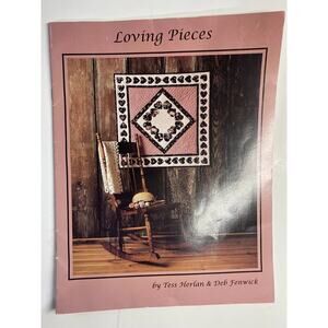 Loving Pieces Quilt Booklet Pattern Pieces Heart Kit Plastic Quilting Templates
